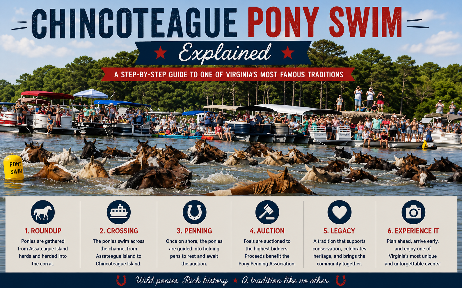 Chincoteague Pony Swim Explained